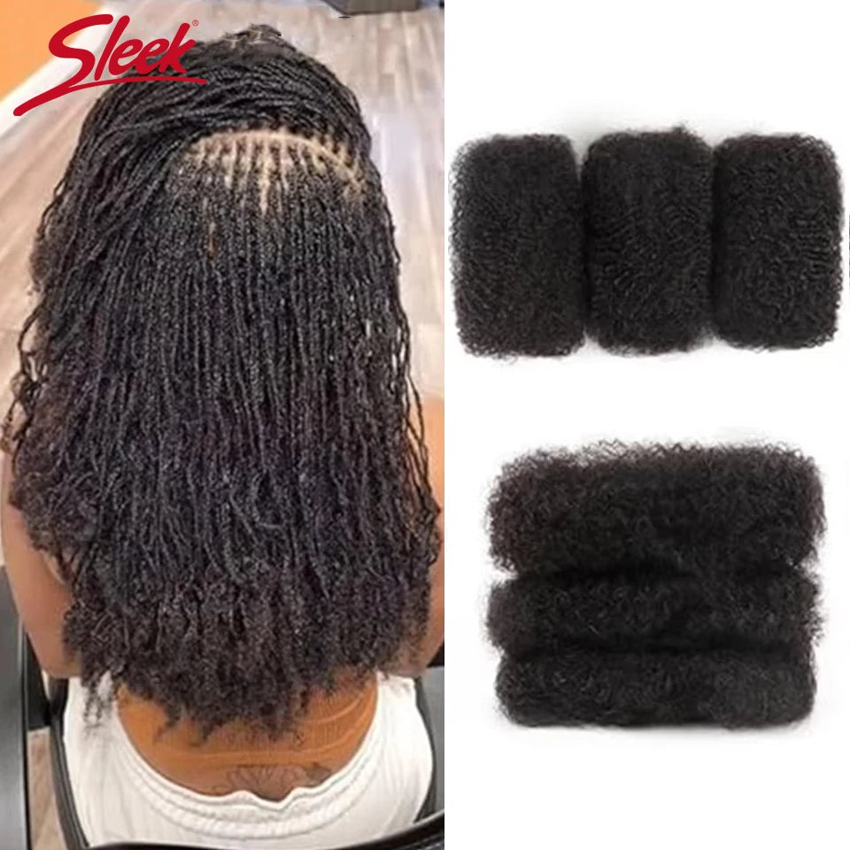 Best 100% Afro Kinky Bulk Hair Virgin Remy Human Hair  No Attachment for Braiding Mini Twist Dreadlock BraidsTop Quality