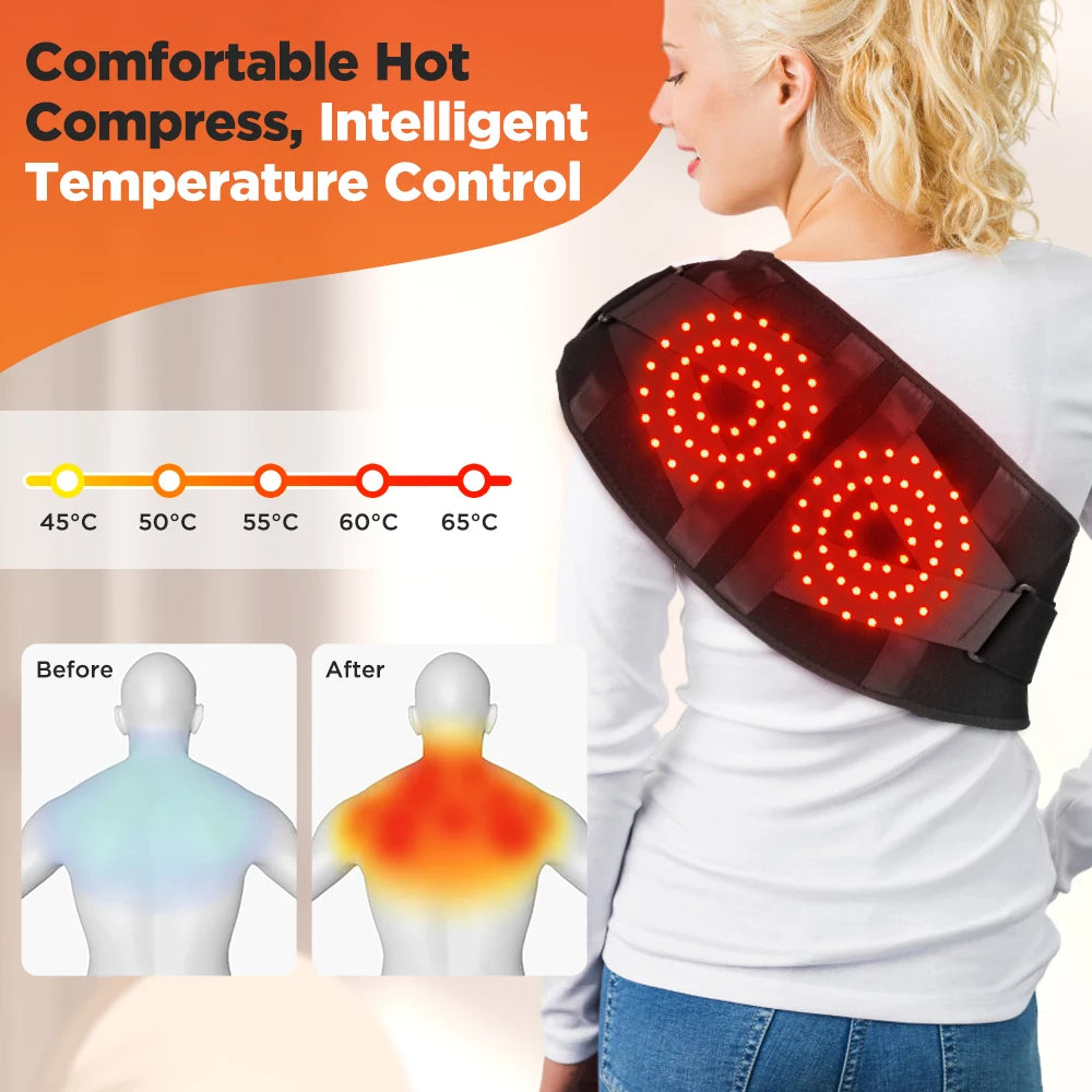 Electric Heating Waist Massager,Vibration Hot Compress Massage Belt,Lumbar Decompression Brace,Lower Back Support,Muscle Relax