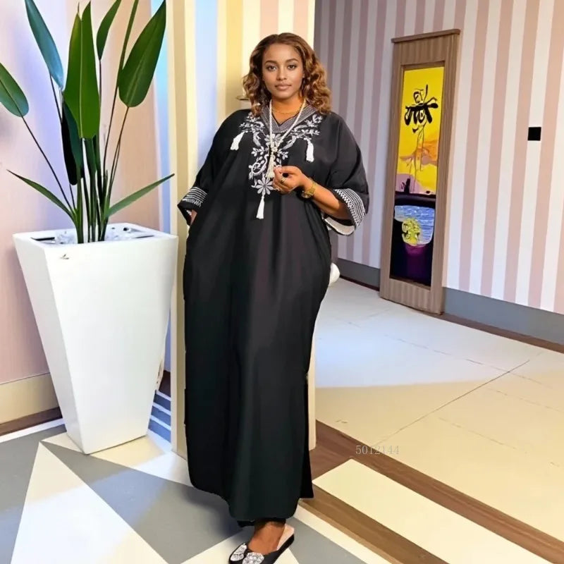 Abayas For Women Dubai Luxury 2025 African Muslim Fashion Dress Caftan Marocain Evening Party Dresses Boubou Robe Djellaba Femme