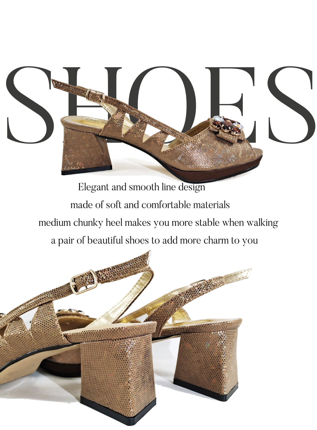 Queena Yan Newest Italian Design Special Synthetic Fabrics Women's Matching Shoe and Bag Set High Heel for Weddings and Parties