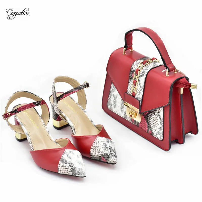 Yellow Women Shoes And Bag Set African Ladies High Heel Pumps Match With Handbag Sandals Clutch Femmes Sandales Escarpins 958-9