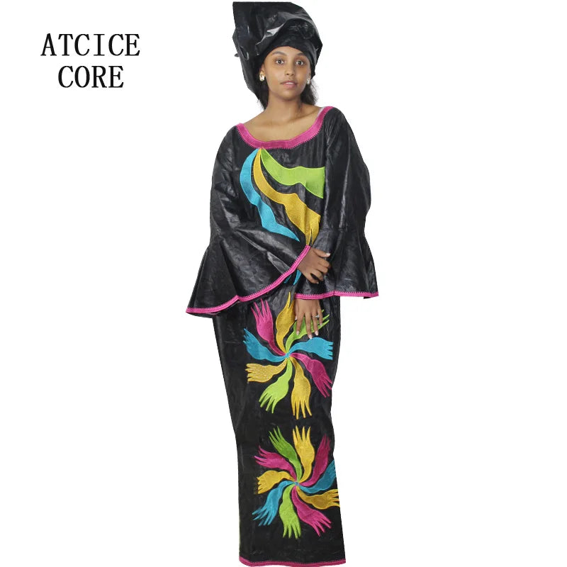 African Attire For Women Abaya Embroidery Plus Size Elegant Party Church Dress