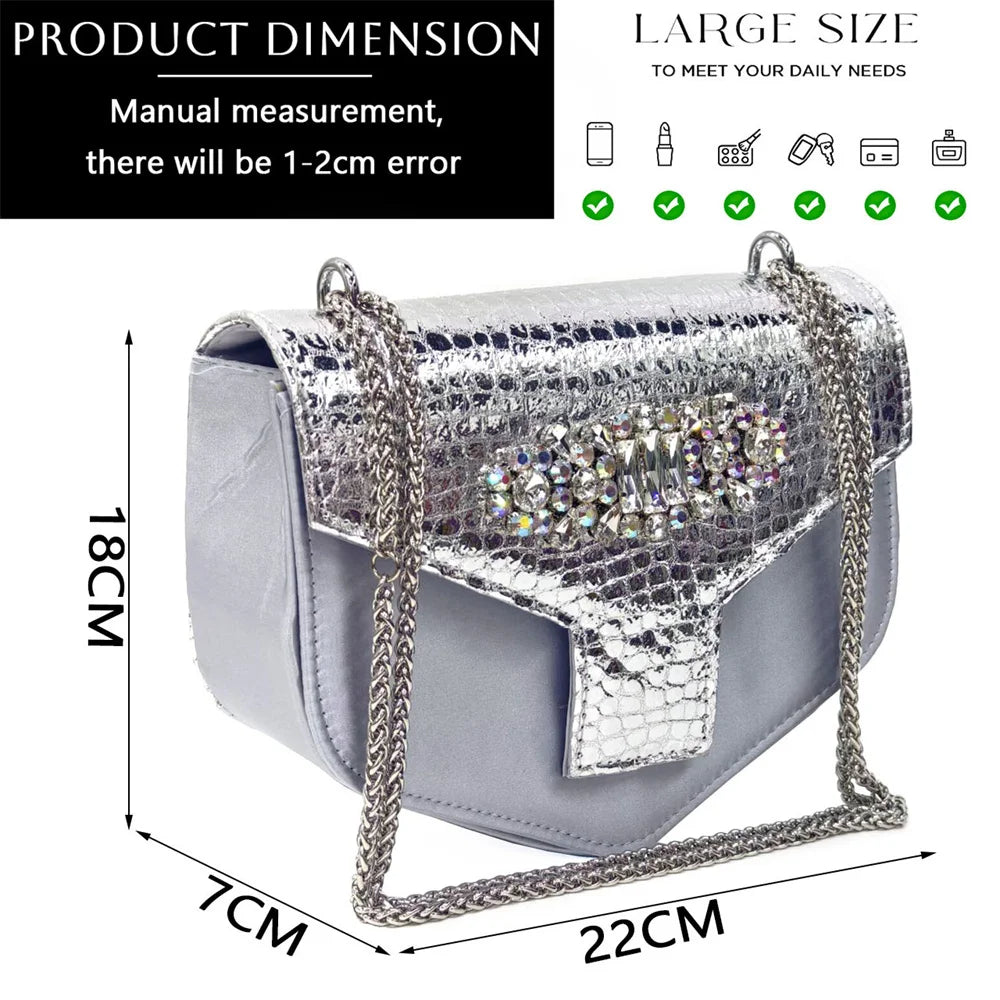 New Arrival Purple Colour Shoe and Bag Set Luxury Designer Shoes Women Matching Wedding Shoes and Bags Decorated With Rhinestone
