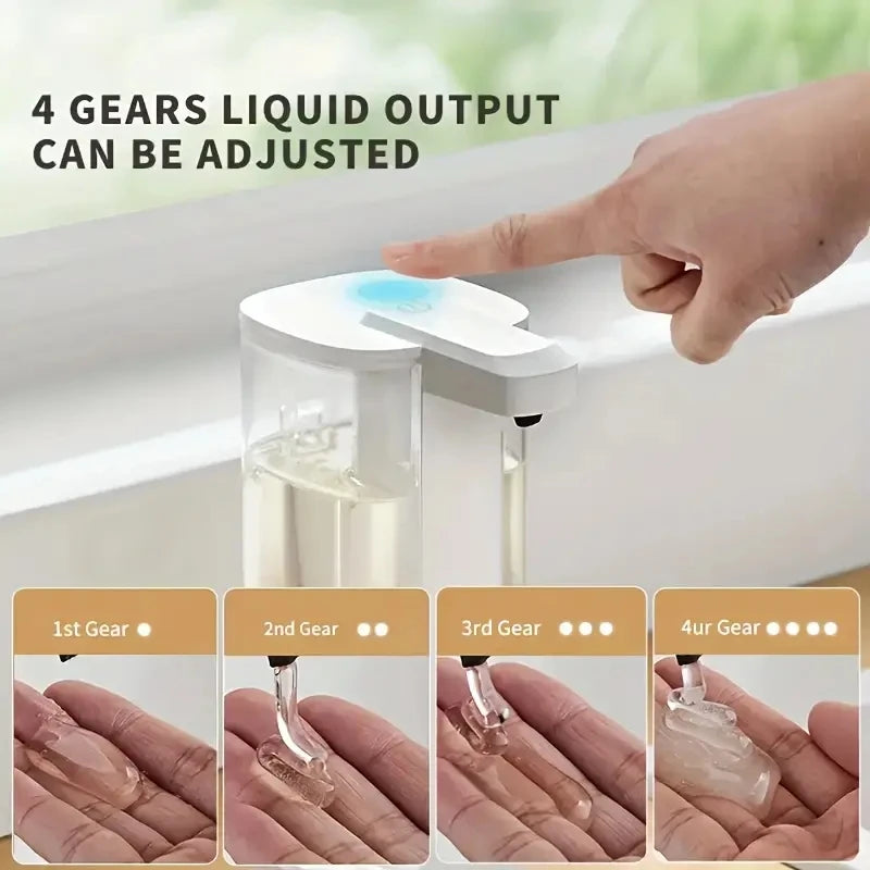 500ML Touchless Transparent Bottle IPX5 Waterproof USB Rechargeable New Electric Infrared Automatic Sensor Liquid Soap Dispenser