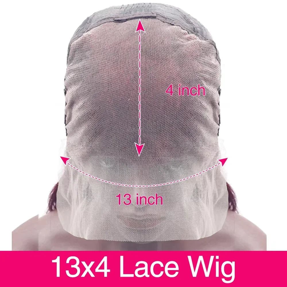 99J Burgundy Bob Wig Human Hair 14 Inch Preplucked Prebleached 13x4 HD Lace Front Wigs 200 Density Short Bob Straight Human Hair
