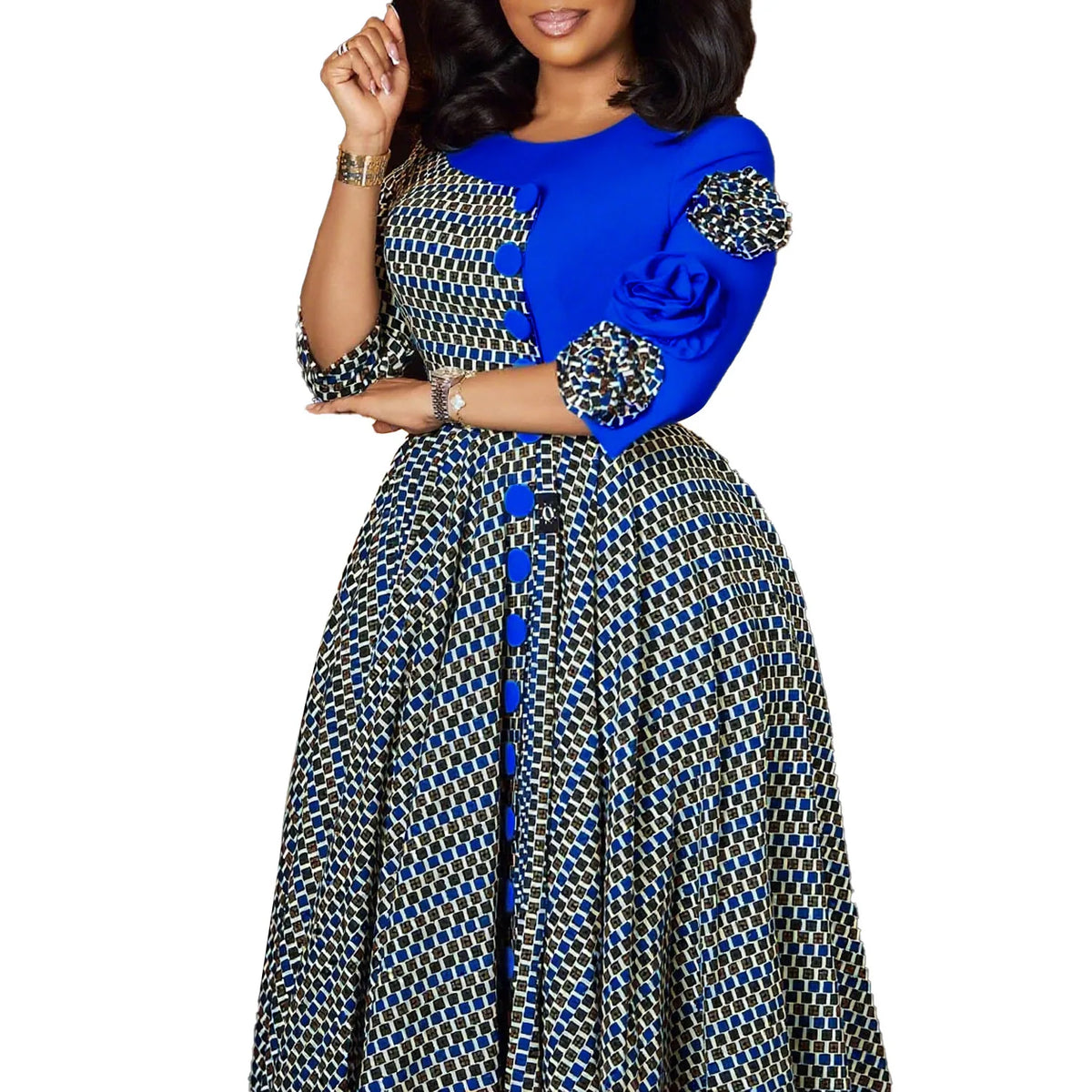 African Dresses For Women Elegant Polyester Muslim Fashion Abayas Dashiki Robe Kaftan Long Maxi Dress Turkish Africa 2025 New