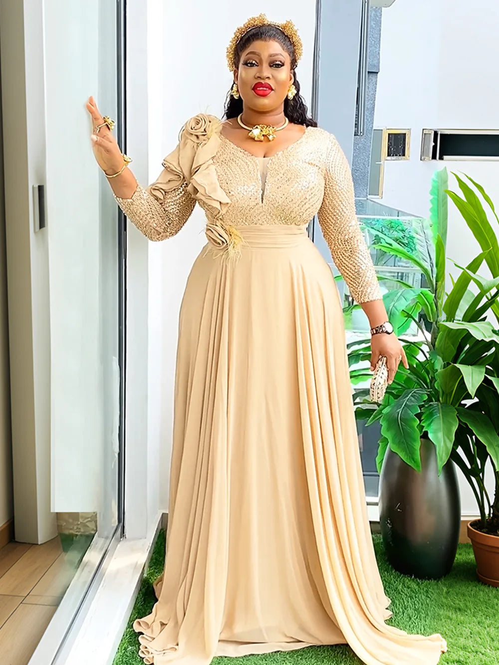 Elegant African Dresses for Women 2025 New Africa Clothing Plus Size Turkey Wedding Party Long Dress Dashiki Ankara Outfits Robe
