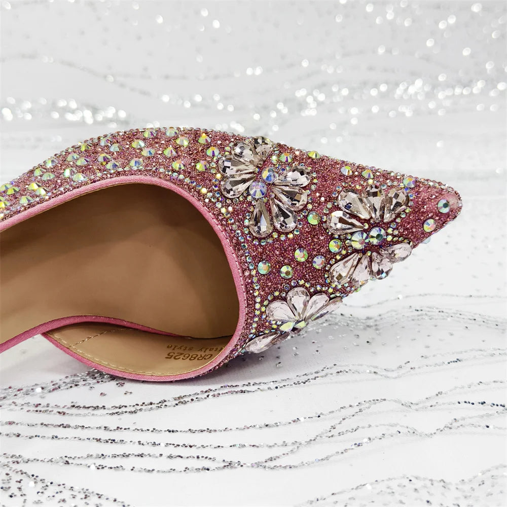 Festive Elegance: Spot Goods Dazzling Heels and Chic Long Bag Clutch Perfect Combination Of Shoes And Bag for Special Occasions