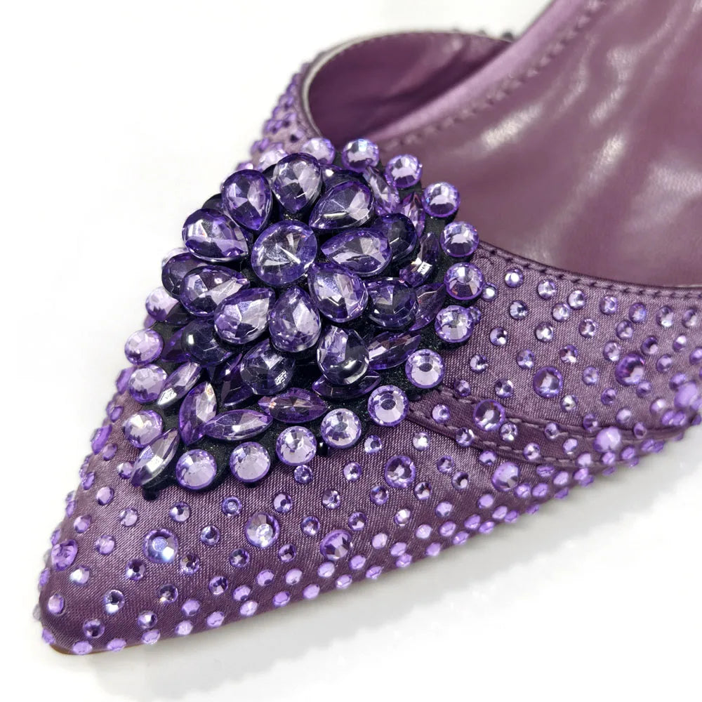 Venus Chan Pink Butterfly High Heels And Bag Set for Women Elegant Italian Design for Parties And Weddings Pointed Toe Slingbacks