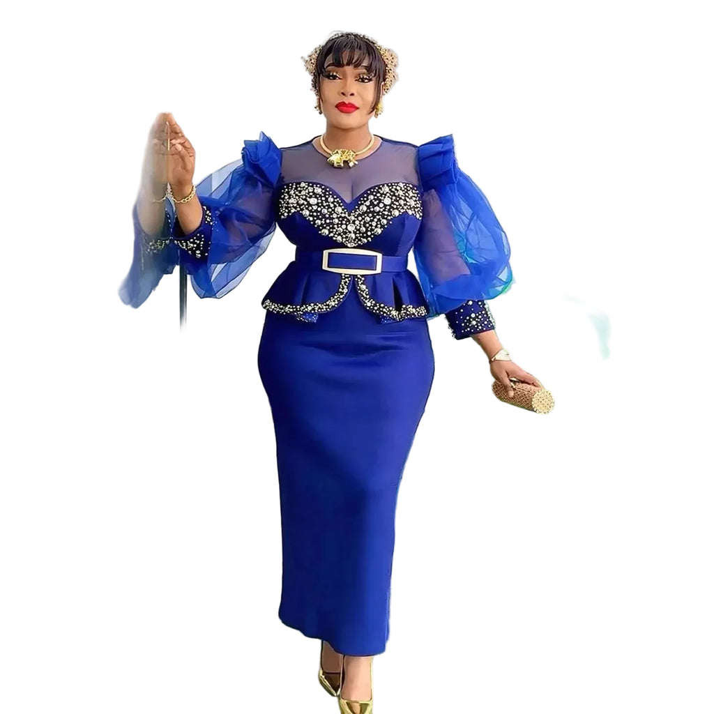Spring Elegant African Dresses for Women 2025 New Africa Clothing Plus Size Wedding Party Long Dress Dashiki Ankara Outfits Robe