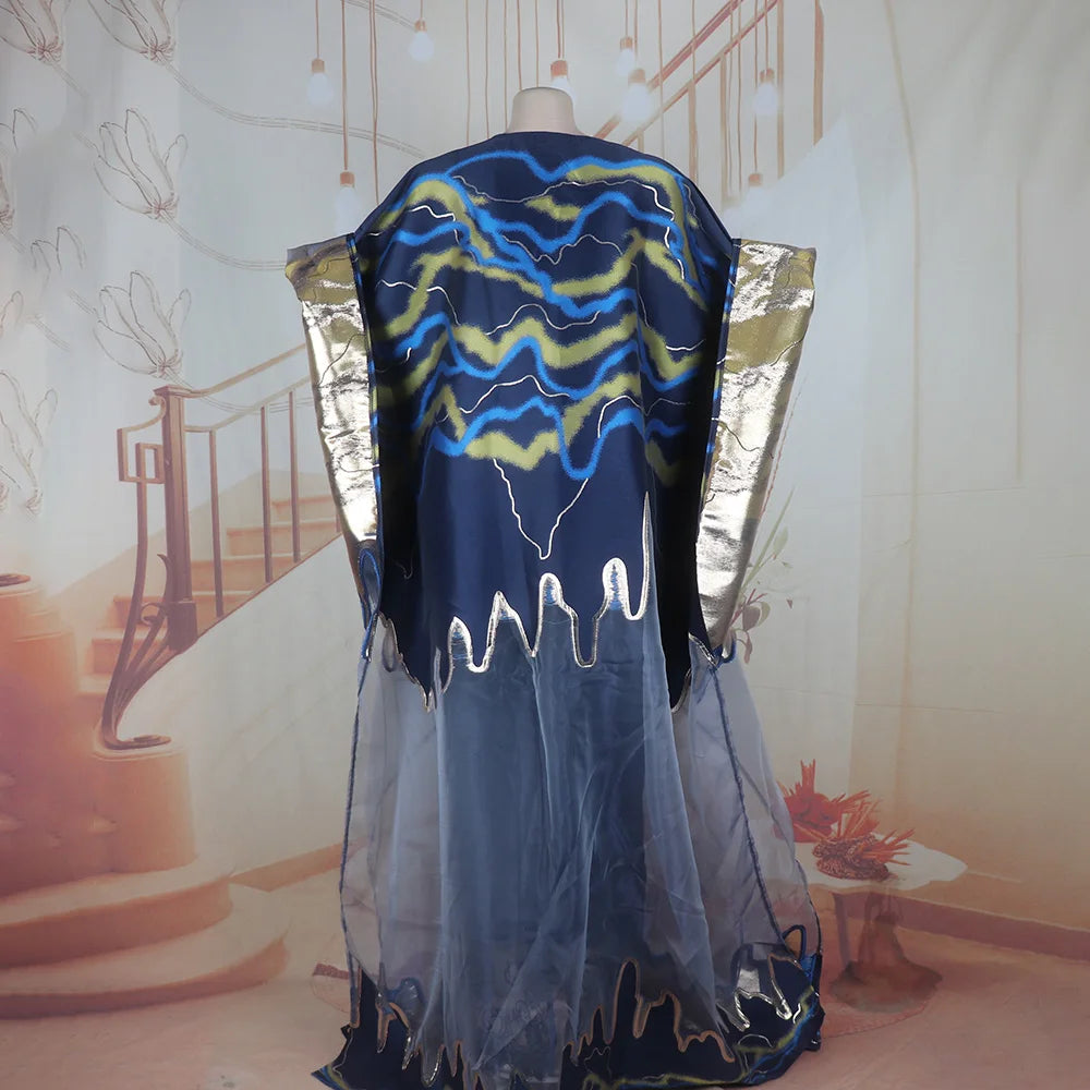 Luxurious Fashion African Dresses for Women Plus Size Pair with lace underwear African American Clothing