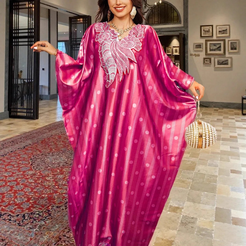 Plus Size Abayas for Women Dubai African Muslim Fashion Caftan Marocain Evening Party Dresses Boubou Djellaba Femme Outfits