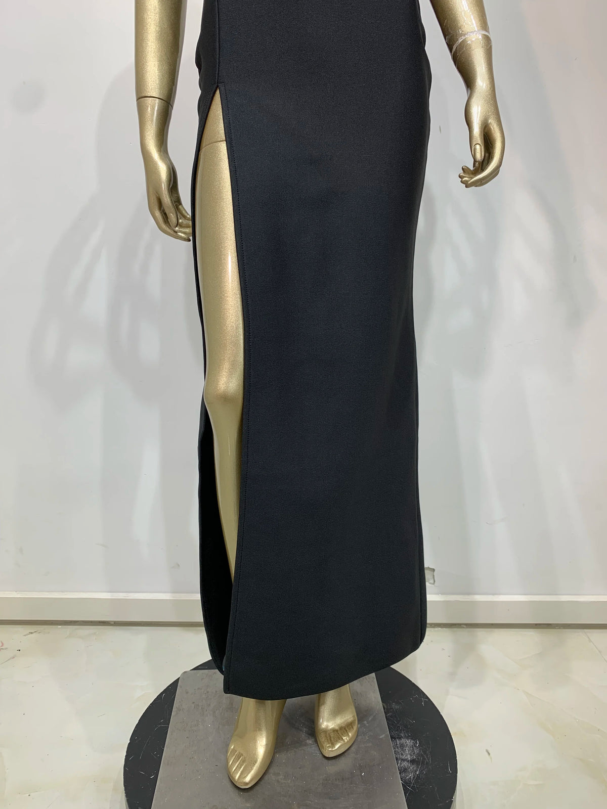 Women Celebrity Sexy Off Shoulder Pearl Black Maxi Long Bandage Bodycon Dress 2025 Elegant Evening Club Party Outfit