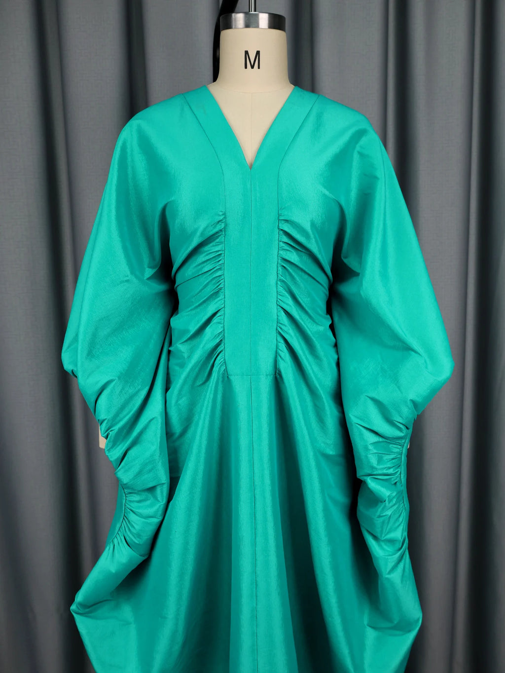 Elegant Women Long Loose Dresses Pleated Evening V Neck Lantern Sleeve African Female Classy Fashion Glitter Party Bubu Dress
