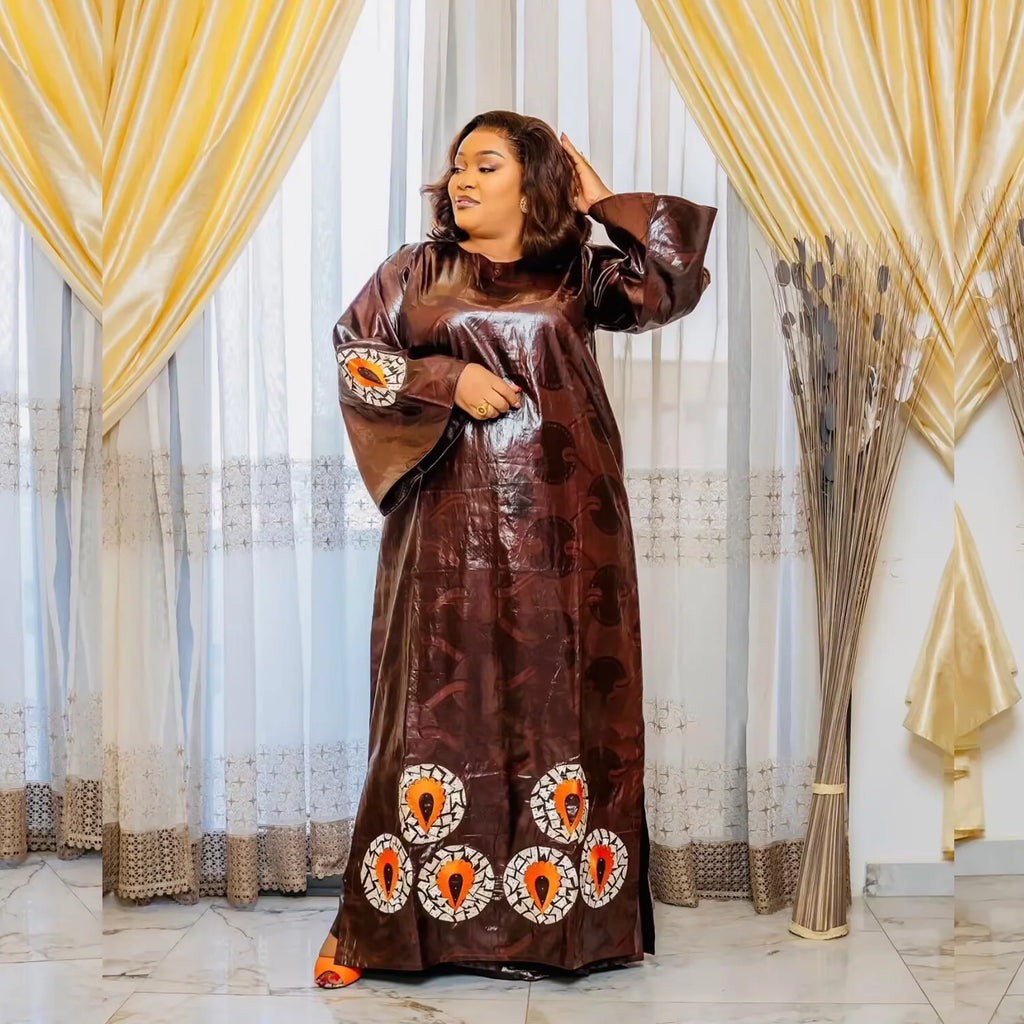 African Attire For Women Abaya Embroidery Plus Size Elegant Party Church Dress