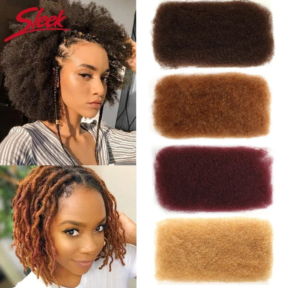 Best 100% Afro Kinky Bulk Hair Virgin Remy Human Hair  No Attachment for Braiding Mini Twist Dreadlock BraidsTop Quality
