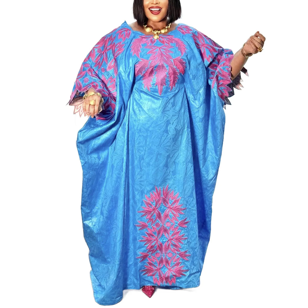 African Attire For Women Abaya Embroidery Plus Size Elegant Party Church Dress