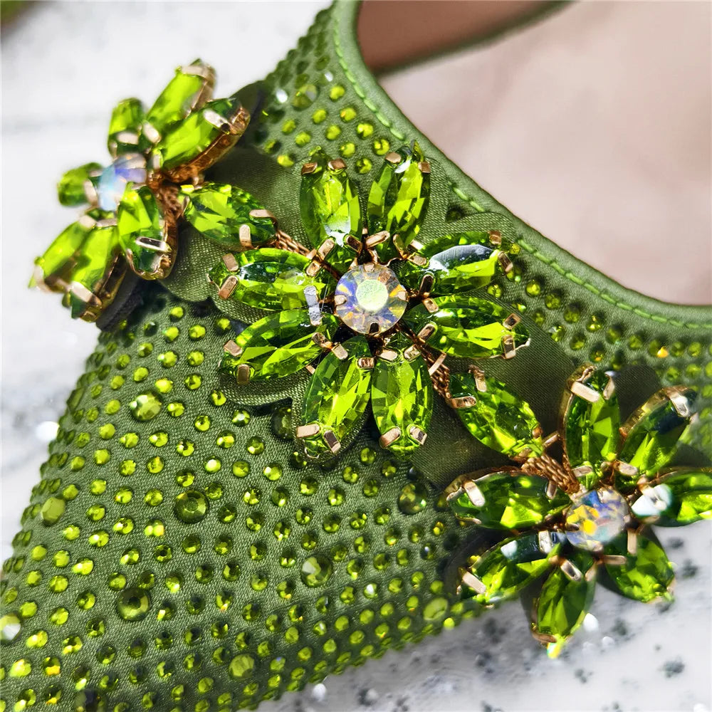 Latest Design Shoes for Women 2025 Designer Luxury Wedding Shoes Bride Party Pumps Decorated with Rhinestone Ladies Sandals