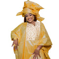 African Dress For Women Dashiki Boubou Bazin Riche Floor Length With Scarf