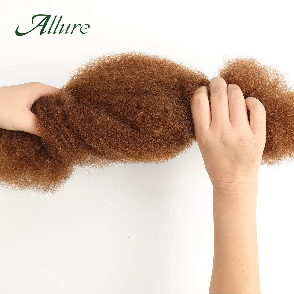 Afro Kinky Bulk QVR Human Hair For Mini Twist Braiding Loc Extensions & Crochet afro Kinky Curly bulk Hair For Dreadlocks 50g