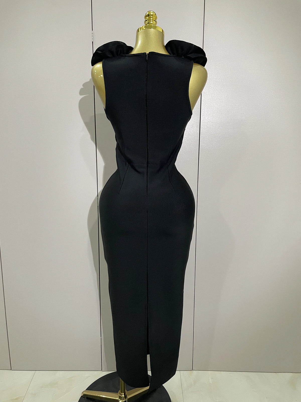 2025 Sexy Fashion Black 3D Flower Sleeveless Bodycon Long Bandage Dress Women Celebrity Elegant Party Birthday Dress Vestidos