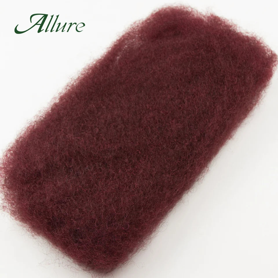 Afro Kinky Bulk QVR Human Hair For Mini Twist Braiding Loc Extensions & Crochet afro Kinky Curly bulk Hair For Dreadlocks 50g
