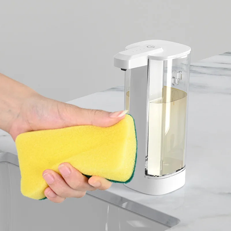 500ML Touchless Transparent Bottle IPX5 Waterproof USB Rechargeable New Electric Infrared Automatic Sensor Liquid Soap Dispenser