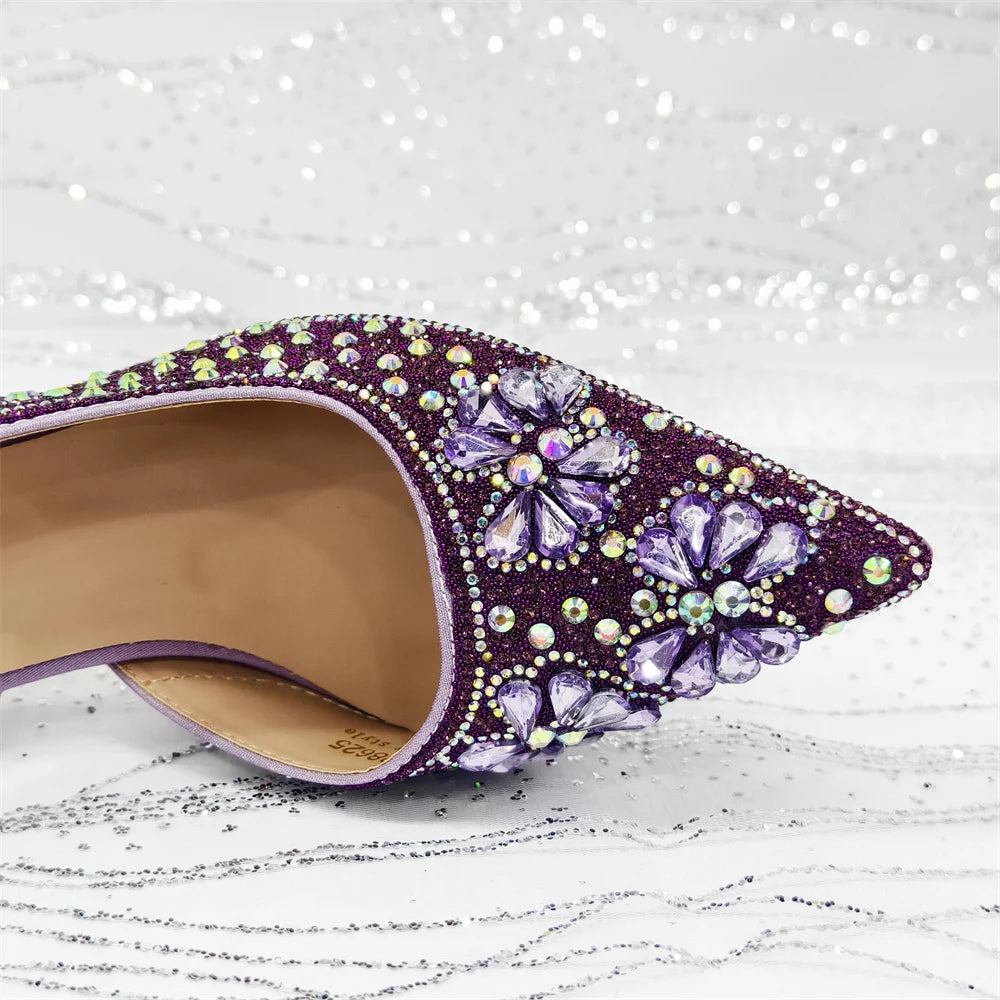 Festive Elegance: Spot Goods Dazzling Heels and Chic Long Bag Clutch Perfect Combination Of Shoes And Bag for Special Occasions