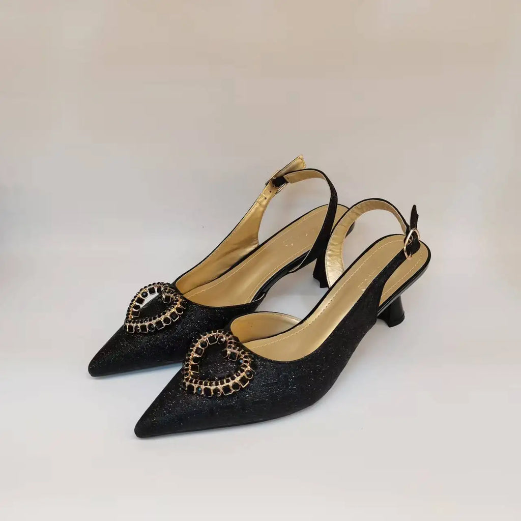 Italian Shoes and Bags Matching Set Women Heel Party Italian Design Wedding High Heels With Match Bags Good Quality