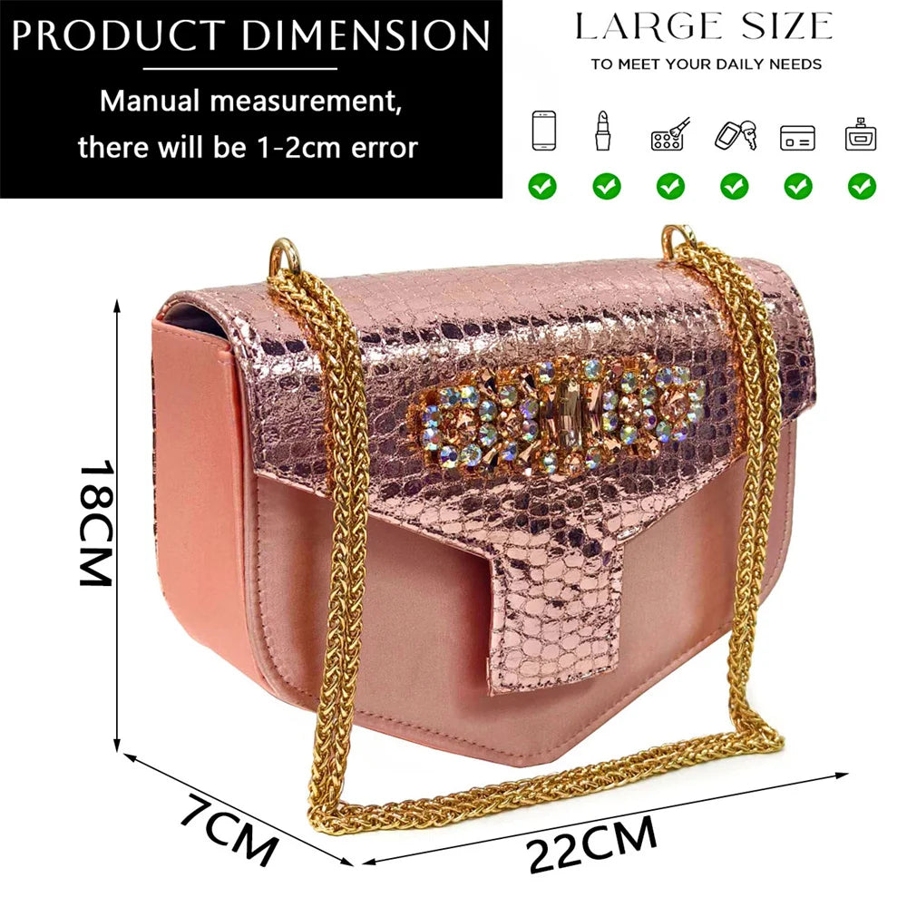 New Arrival Purple Colour Shoe and Bag Set Luxury Designer Shoes Women Matching Wedding Shoes and Bags Decorated With Rhinestone