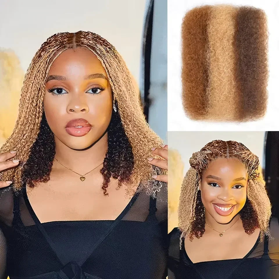 Best 100% Afro Kinky Bulk Hair Virgin Remy Human Hair  No Attachment for Braiding Mini Twist Dreadlock BraidsTop Quality
