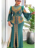 Plus Size African Party Dresses for Women 2025 New Fashion Dashiki Ankara Wedding Evening Gown Elegant Turkey Muslim Maxi Dress
