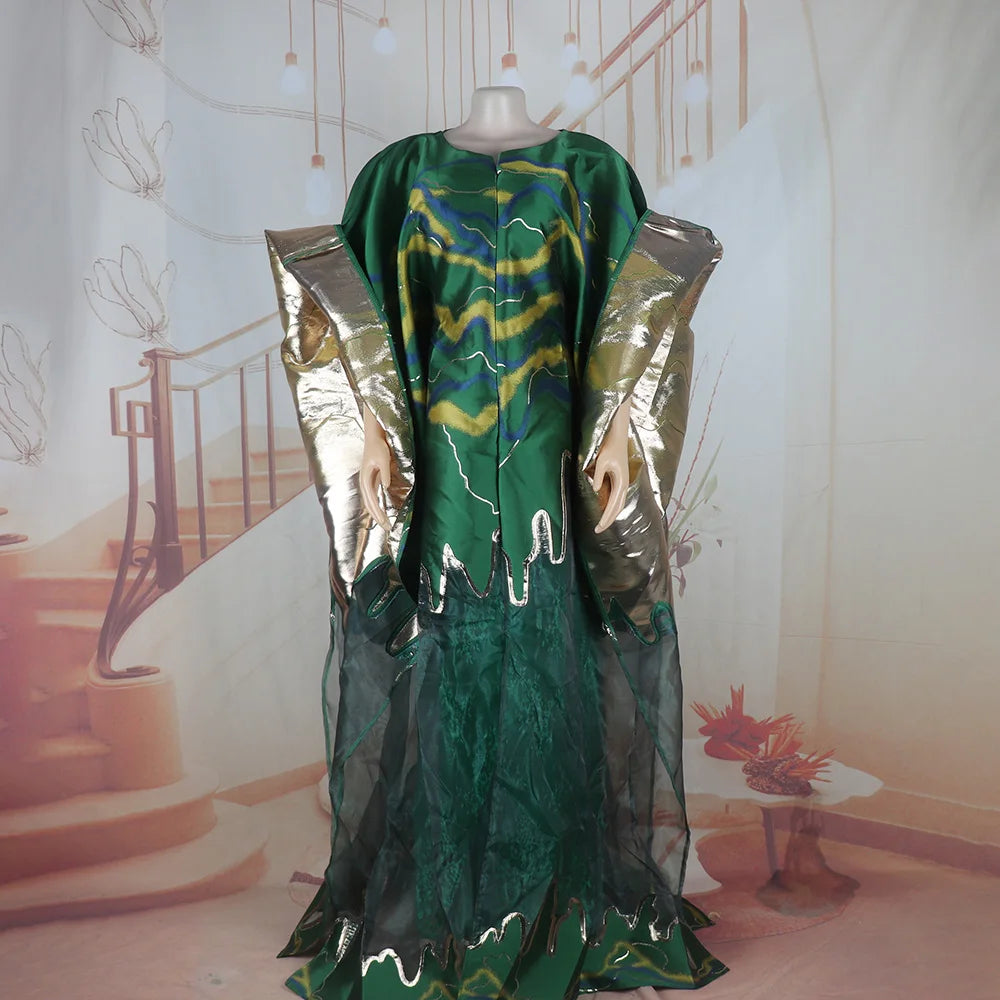 Luxurious Fashion African Dresses for Women Plus Size Pair with lace underwear African American Clothing
