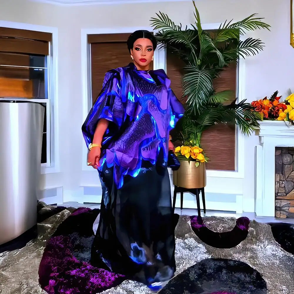 Elegance party dresses Two-piece set turkey woman dresses African woman boubou
