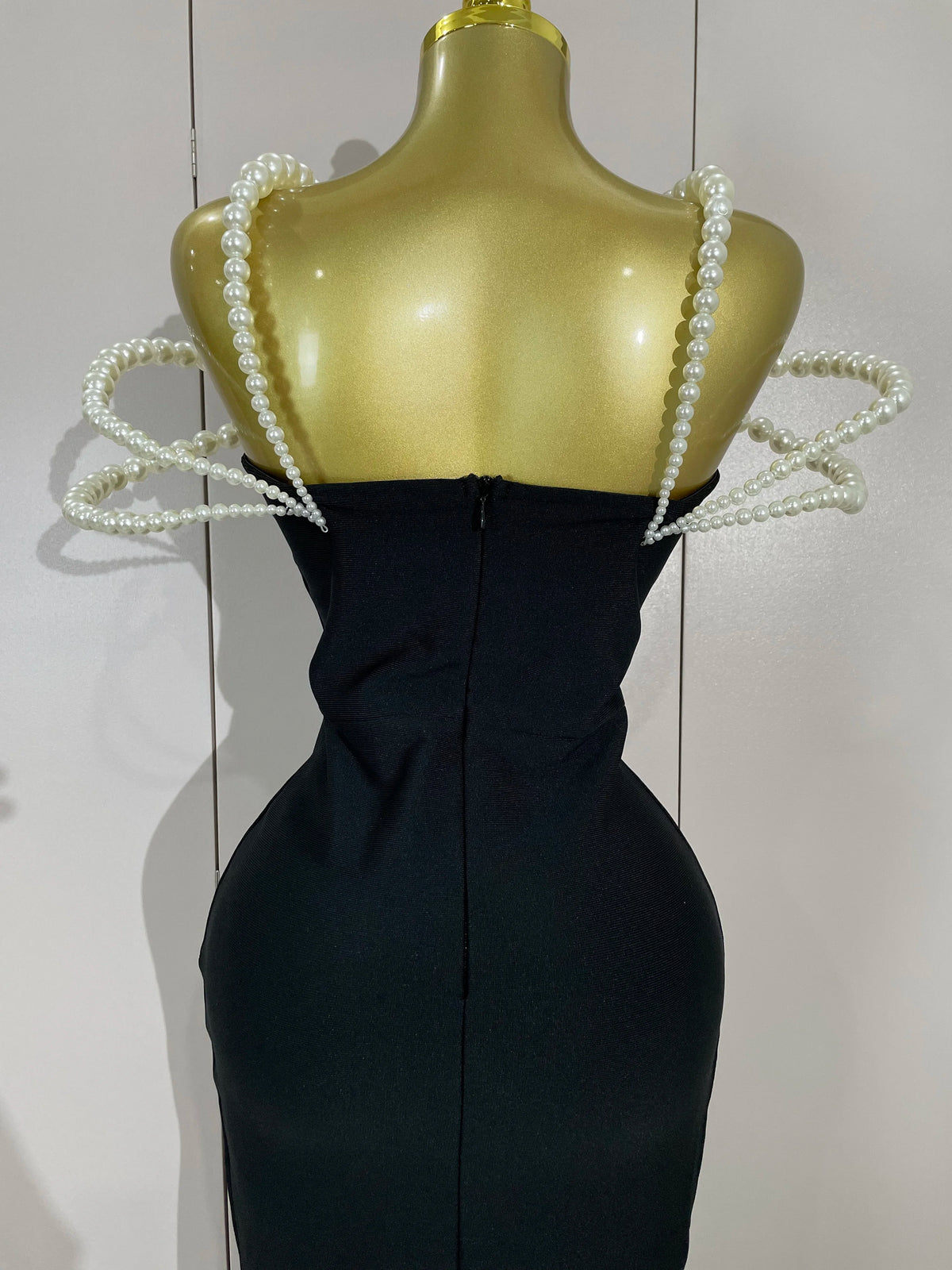 Luxury Designer Pearls V Neck Maxi Long Bandage Bodycon Dress Women Celebrity Evening Party Birthday Gowns Singer Stage Costumes