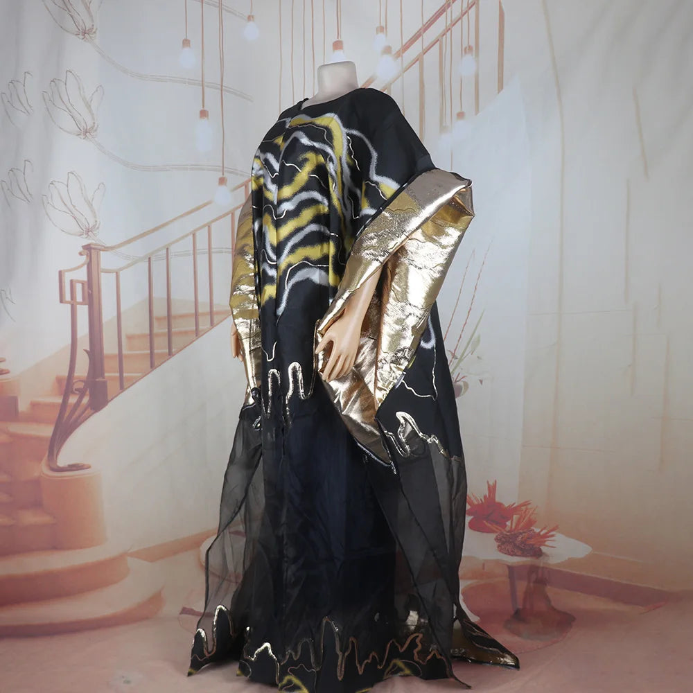 Luxurious Fashion African Dresses for Women Plus Size Pair with lace underwear African American Clothing