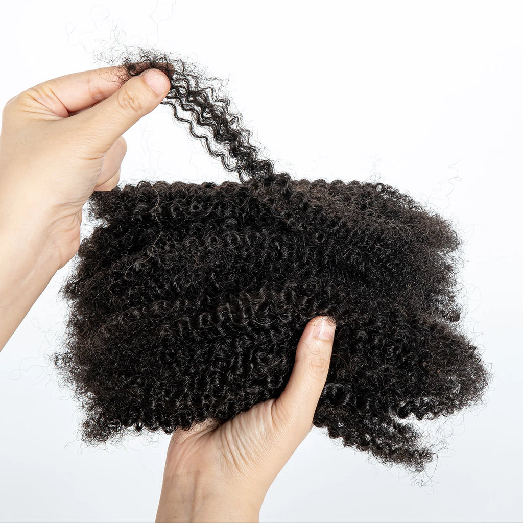 10-18Inch 4C Afro Kinky Bulk Human Hair Extensions No Weft 30 or 50g/Pack Brazilian Remy Bulk for Locs Micro Twist Braiding Hair