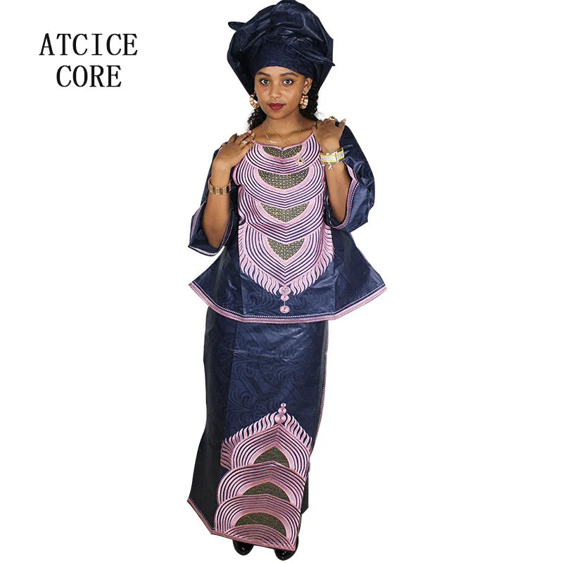 African Attire For Women Abaya Embroidery Plus Size Elegant Party Church Dress