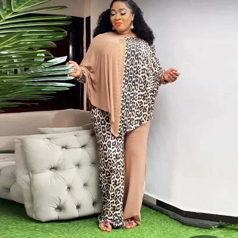 2 Piece Women Sets Dashiki African New Arrival Spring Autumn Matching Sets Two Pieces Sets Top Pants Suits Outfits Clothing
