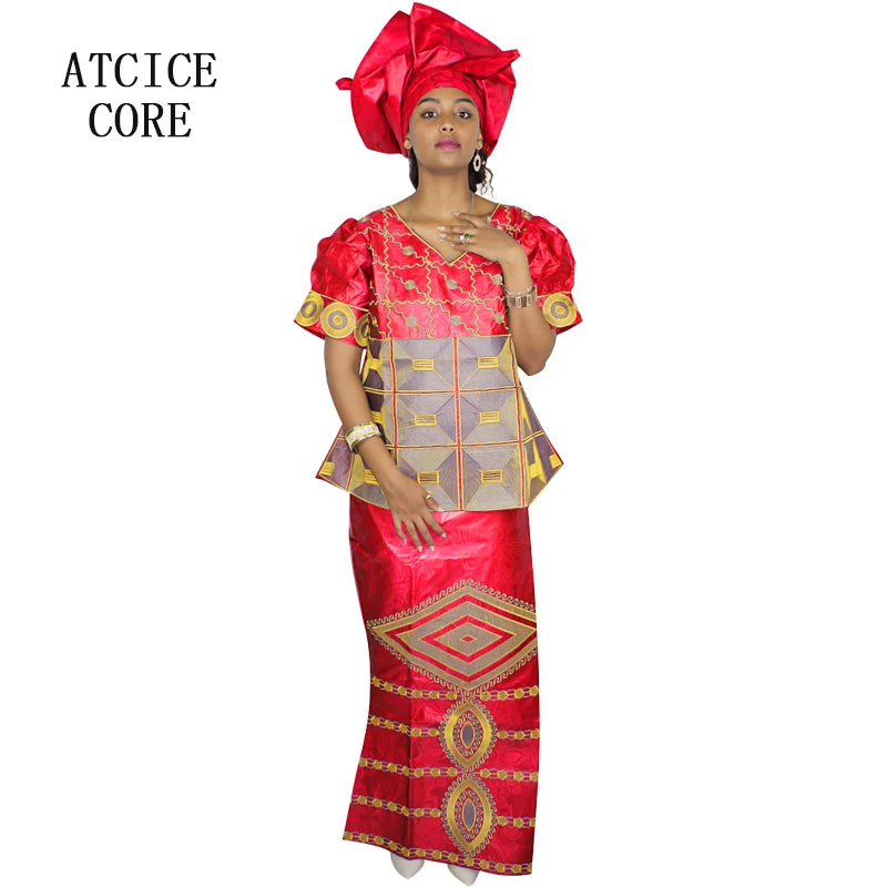 African Attire For Women Abaya Embroidery Plus Size Elegant Party Church Dress