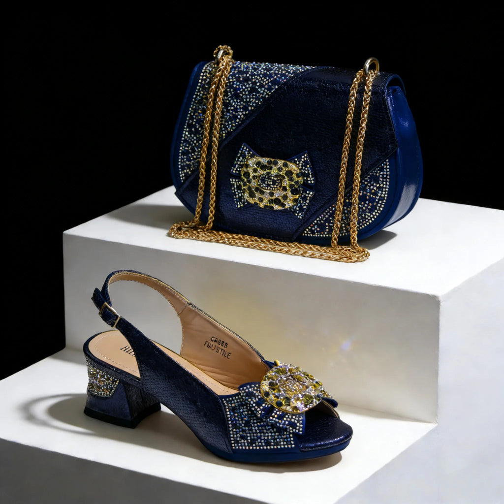 Venus Chan 2026 Elegant Rhinestone Peep Toe High Heels for Women - Italian Design Purple Sandals with Matching Handbags