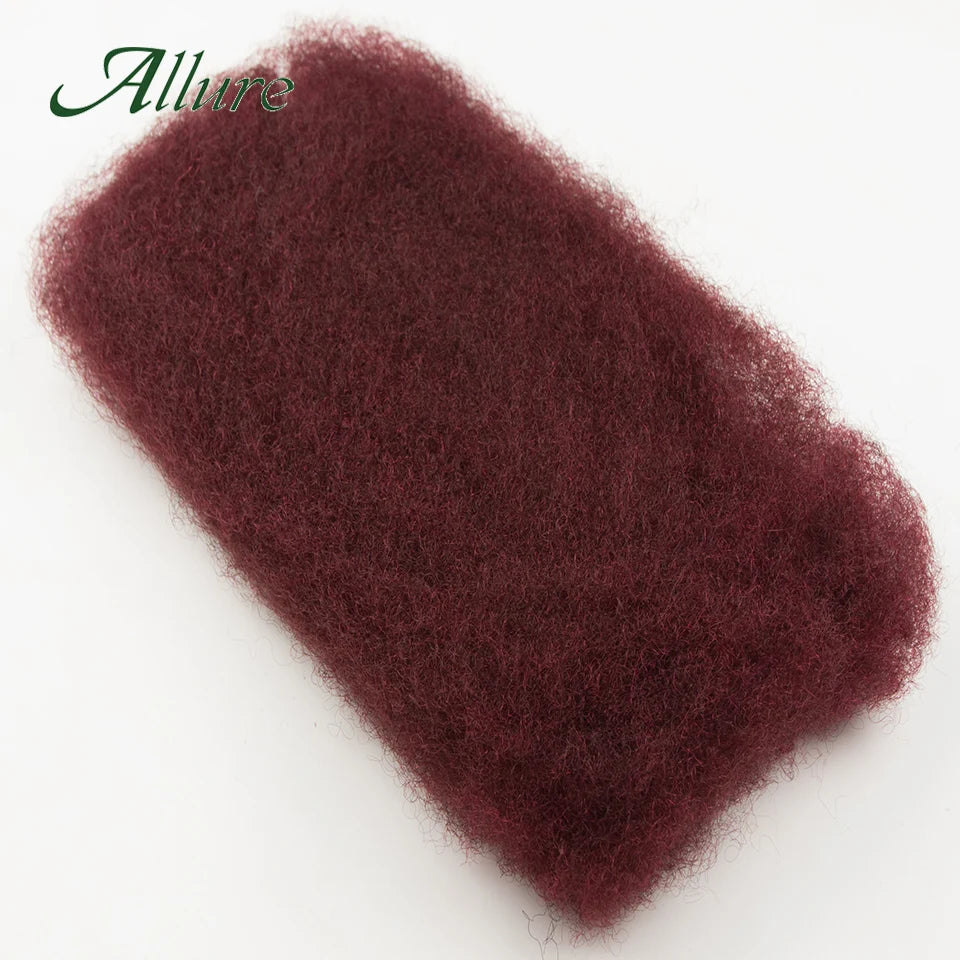 Afro Kinky Bulk QVR Human Hair For Mini Twist Braiding Loc Extensions & Crochet afro Kinky Curly bulk Hair For Dreadlocks 50g