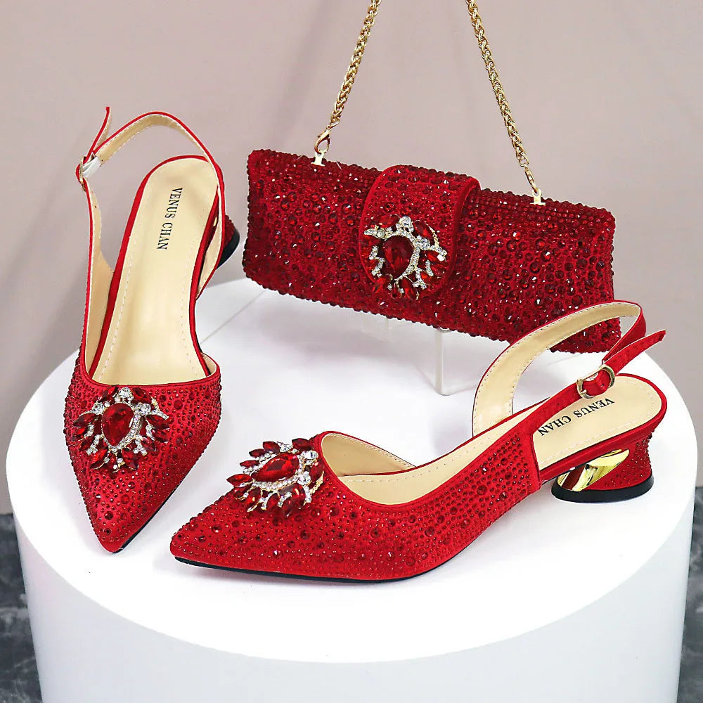 2024 Ladies High Quality Women's Pumps And Bag Italian Fashion Design Silver Mixed Color Bag For Nigeria Wedding Party