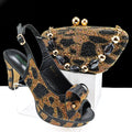 Fashion Design African Style Banquet Shoes And Bag Sexy High Heels And Full Diamond Dual Purpose Mini Bag Ladies Shoes