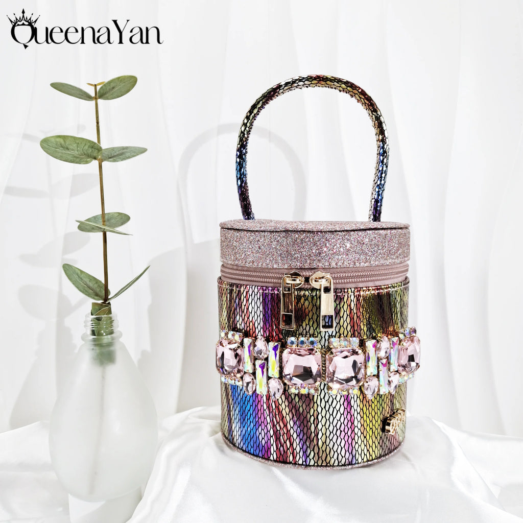 Queena Yan Italian Design African Women's High Heel Party Shoes and Bag Set Elegant Nigerian Handbag Open Shoes for Occasions