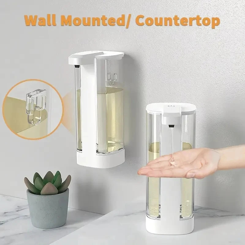 500ML Touchless Transparent Bottle IPX5 Waterproof USB Rechargeable New Electric Infrared Automatic Sensor Liquid Soap Dispenser