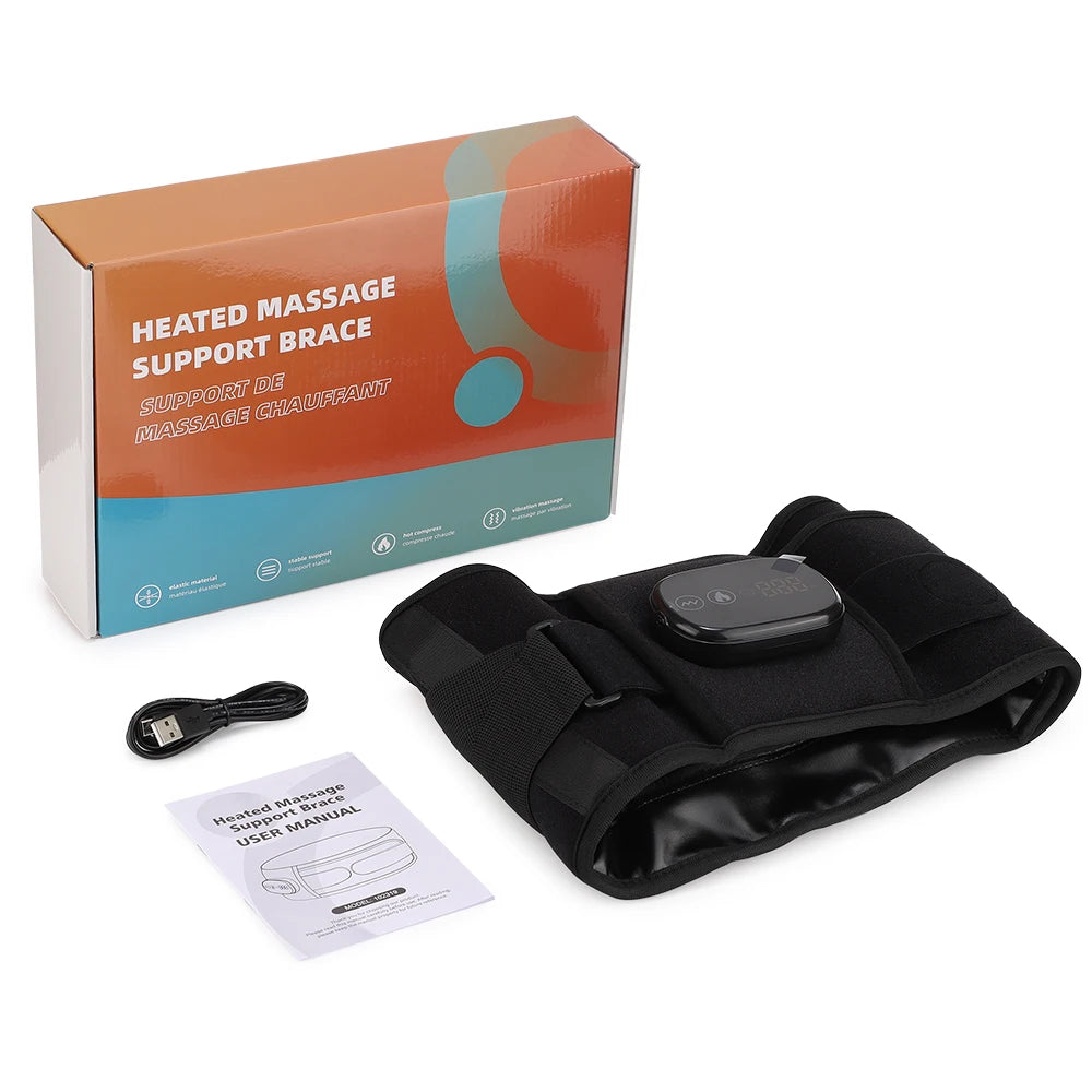 Electric Heating Waist Massager,Vibration Hot Compress Massage Belt,Lumbar Decompression Brace,Lower Back Support,Muscle Relax