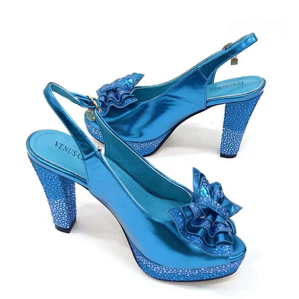 2024 Lastest Italian Design Fashion Style Ladies Shoes With Matching Bag Set 2024 Nigerian Shoes and Bag Set in Wine Color