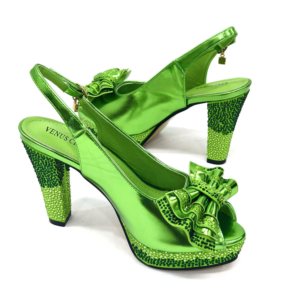 2024 Lastest Italian Design Fashion Style Ladies Shoes With Matching Bag Set 2024 Nigerian Shoes and Bag Set in Wine Color