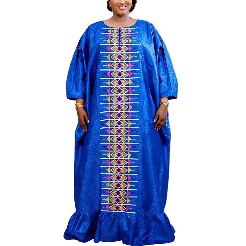 African Dresses for Women Traditional Africa Clothes Dashiki Ankara Wedding Party Dress Bazin Embroidery Gown Kaftan Boubou Robe